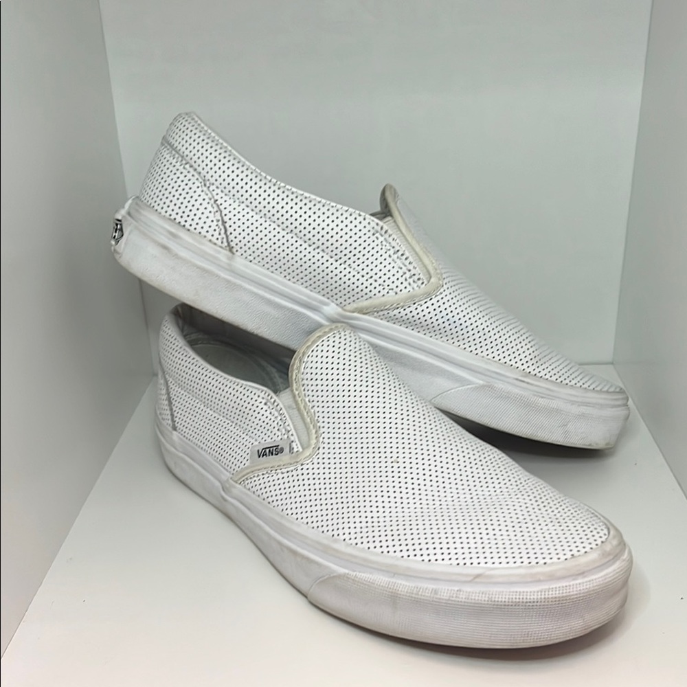 Vans White Slip-On Shoes